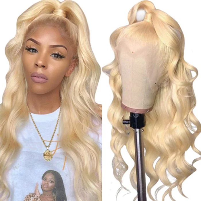 Human - hair wig with a straight texture for a sleek and minimalist look360 Glueless Body Wave Lace Wigs 613 Blonde Lace Front Wig For Women