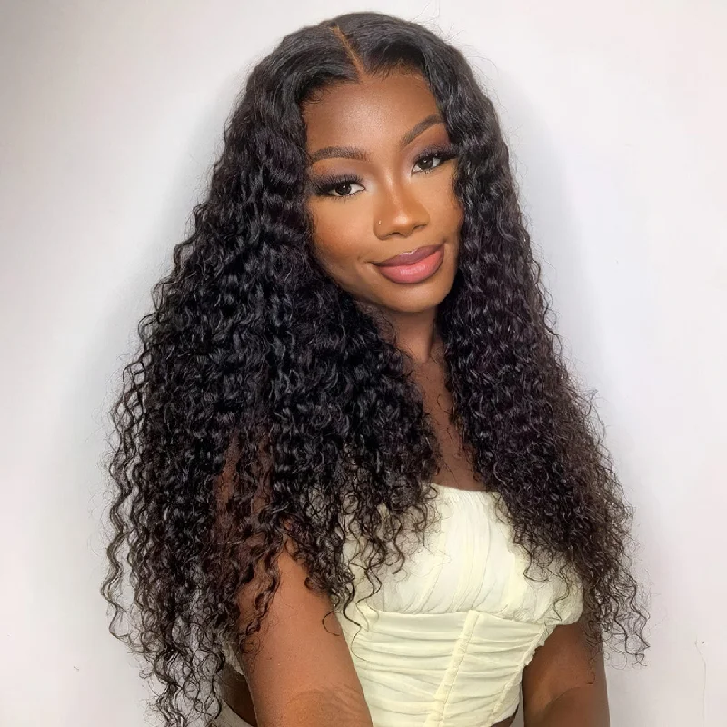 Synthetic lace wig with a heat - resistant formula4x4/5x5 Real Skin-Melted HD Lace Closure Wig Deep Wave Human Hair Wigs Synthetic lace wig with a heat - resistant formula4x4/5x5 Real Skin-Melted HD Lace Closure Wig Deep Wave Human Hair Wigs