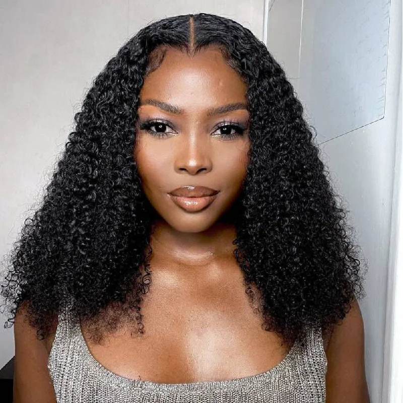 Lace wig with a wispy fringe for a soft and feminine lookReal HD Swiss Lace Frontal Wig Afro Kinky Curly Human Hair Lace wig with a wispy fringe for a soft and feminine lookReal HD Swiss Lace Frontal Wig Afro Kinky Curly Human Hair