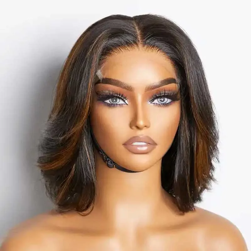Adjustable - cap colored wig for a comfortable fitAlibonnie Wear & Go 5x5 Blonde Highlights Wig HD/Transparent Lace Stacked Bob Wig Adjustable - cap colored wig for a comfortable fitAlibonnie Wear & Go 5x5 Blonde Highlights Wig HD/Transparent Lace Stacked Bob Wig