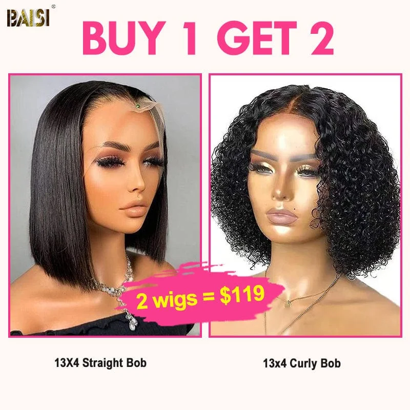 Bob wig made from high - quality synthetic fibersBaisi 2 Wigs BoB Wig Deal