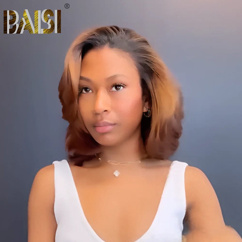 Bob wig with a curly fringe for a playful and youthful vibeBaisi $99 Wholesale PriceSexy Ombre Brown Lace BOB Wig Bob wig with a curly fringe for a playful and youthful vibeBaisi $99 Wholesale PriceSexy Ombre Brown Lace BOB Wig