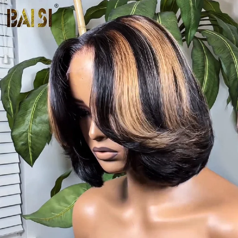Petite bob wig suitable for women with small facesBAISI Charming Highlight Wavy BoB Wig Petite bob wig suitable for women with small facesBAISI Charming Highlight Wavy BoB Wig