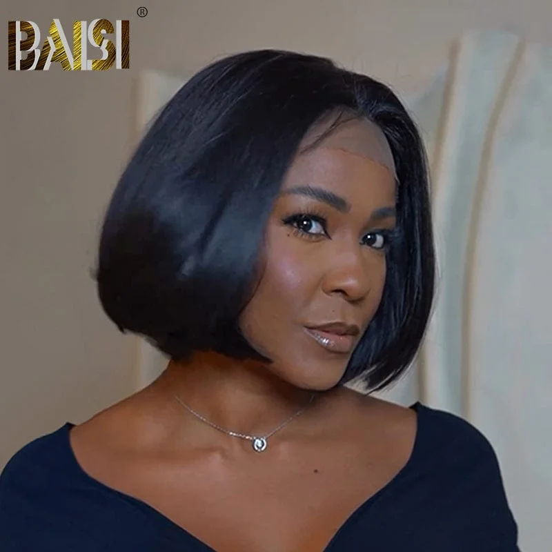 Bob wig with a pixie - inspired cut for a bold and stylish choiceBAISI Double Drawn Straight Lace BOB Wig Bob wig with a pixie - inspired cut for a bold and stylish choiceBAISI Double Drawn Straight Lace BOB Wig