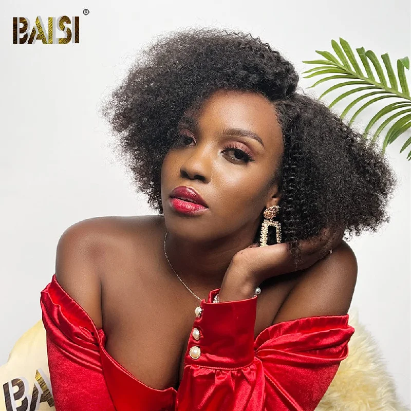 Bob wig for daily wear with a low - maintenance designBAISI Sexy Afro Curl Lace BoB Wig Bob wig for daily wear with a low - maintenance designBAISI Sexy Afro Curl Lace BoB Wig