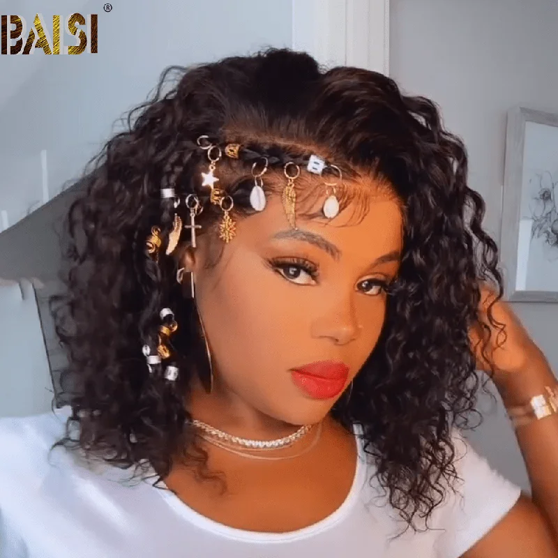 Bob wig with a pixie - inspired cut for a bold and stylish choiceBAISI Side Part With Braid Glueless Lace BoB Wig Bob wig with a pixie - inspired cut for a bold and stylish choiceBAISI Side Part With Braid Glueless Lace BoB Wig