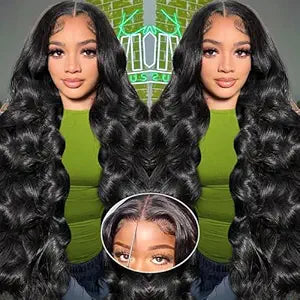 Virgin - human - hair wig with a natural - looking texture for a luxurious feelBrennas Body Wave Easy To Go Glueless Wigs Pre Cut 5x5 HD Lace Closure Wigs Beginner Friendly