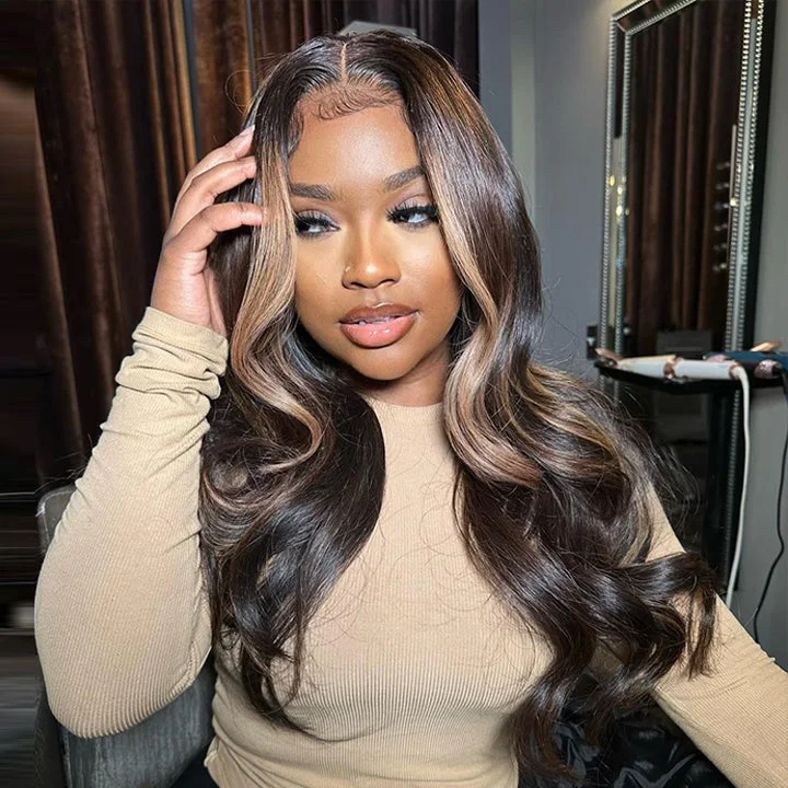 Lace wig with a platinum - blonde color for a bold and trendy lookBody Wave Highlight Colored Wig 13x4 Lace Frontal Wigs Human Hair Wigs Lace wig with a platinum - blonde color for a bold and trendy lookBody Wave Highlight Colored Wig 13x4 Lace Frontal Wigs Human Hair Wigs
