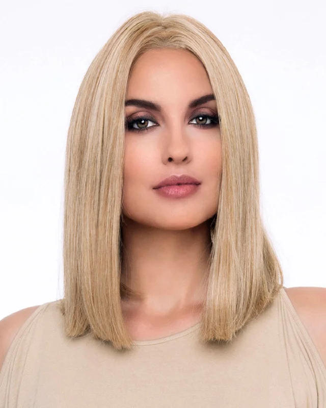 Human - hair wig with a curly texture for a bold and stylish choiceChelsea (Exclusive) | Monofilament Human Hair Blend Wig by Envy