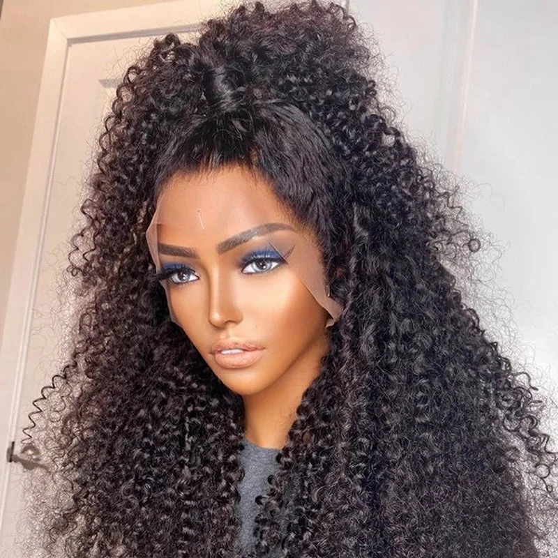 Virgin - human - hair wig with a natural - looking texture for a luxurious feel180% Density Deep Curly HD Transparent Full Lace Wig 100% Virgin Human Hair Virgin - human - hair wig with a natural - looking texture for a luxurious feel180% Density Deep Curly HD Transparent Full Lace Wig 100% Virgin Human Hair