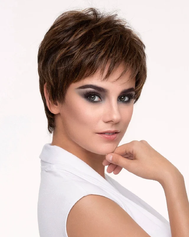 Human - hair wig with a curly texture for a bold and stylish choiceDestiny (Exclusive) | Monofilament Human Hair Blend Wig by Envy