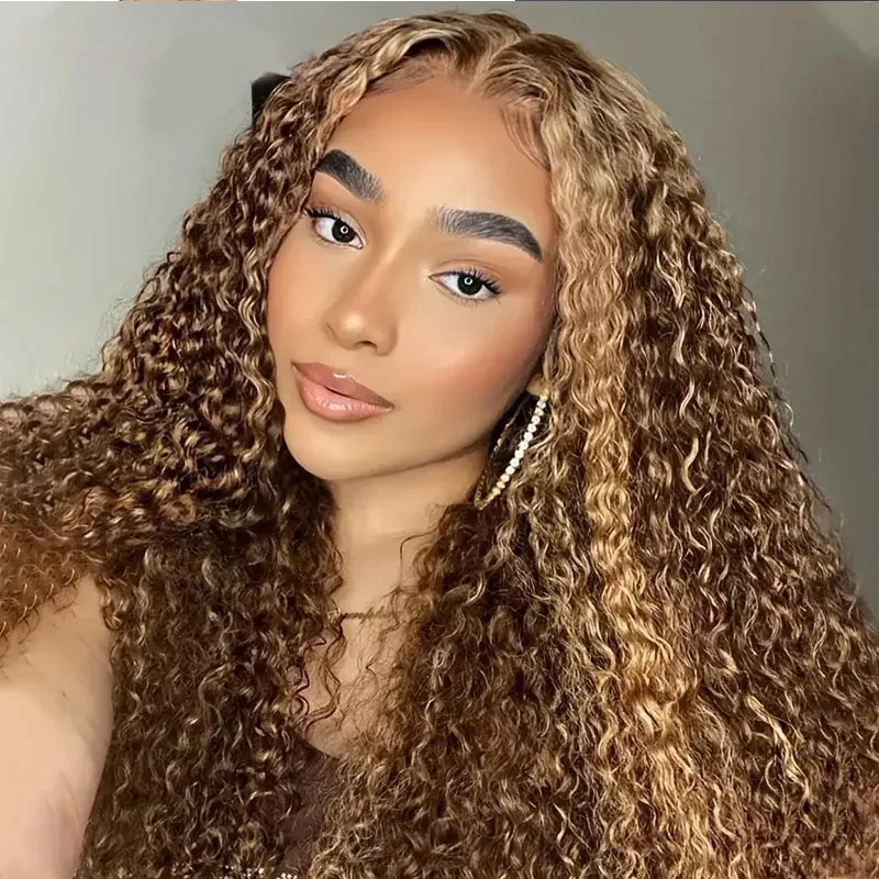 Adjustable - cap human - hair wig for a comfortable fitBrennas Hair P427 Highlight Curly Wig 6x4 HD Pre-Cut Ready To Go Glueless Human Hair Wigs For Women Adjustable - cap human - hair wig for a comfortable fitBrennas Hair P427 Highlight Curly Wig 6x4 HD Pre-Cut Ready To Go Glueless Human Hair Wigs For Women