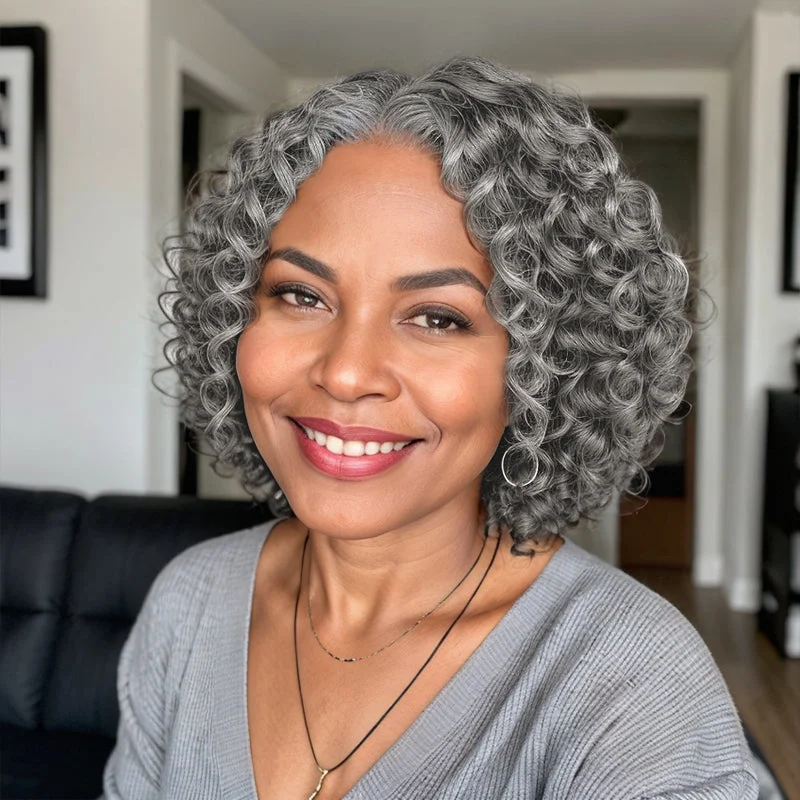 Colored wig with a pre - bleached knot for a natural - looking scalpLinktohair Salt And Pepper Deep Wave 5x5 Closure Lace Glueless Human Hair Colored wig with a pre - bleached knot for a natural - looking scalpLinktohair Salt And Pepper Deep Wave 5x5 Closure Lace Glueless Human Hair