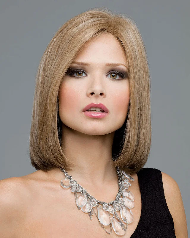 Human - hair wig with a side - part for a more flattering appearanceLynsey | Lace Front & Monofilament Human Hair Blend Wig by Envy