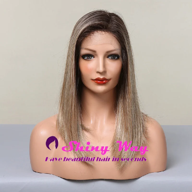 Lace wig with a 13x4 lace frontal for a wide - parting areaNew Lace Wig SWL 109