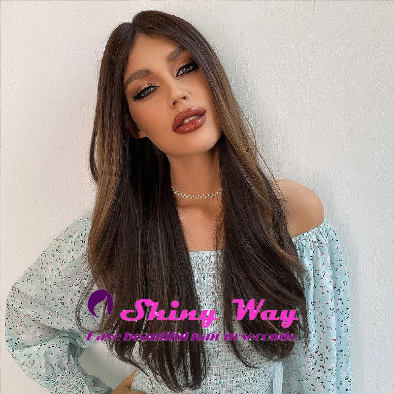 Lace wig with a pre - bleached knot for a natural - looking scalpNew Lace Wig SWL 124 Lace wig with a pre - bleached knot for a natural - looking scalpNew Lace Wig SWL 124