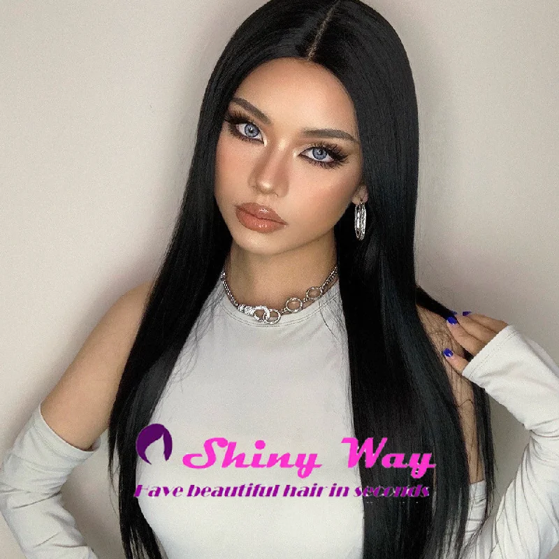 Synthetic lace wig with a heat - resistant formulaNew Lace Wig SWL 145
