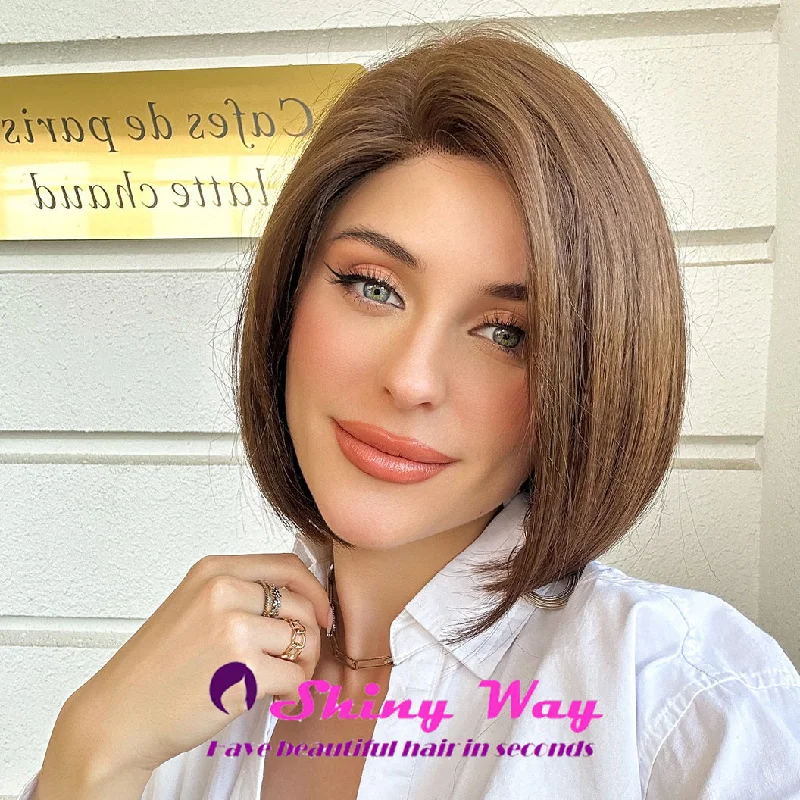 Lace wig with a 13x4 lace frontal for a wide - parting areaNew Lace Wig SWL 368