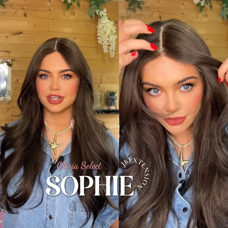 Lace wig with a straight texture for a sleek and minimalist look[PRE-ORDER] Olivia's Pick- 24 Inches 5X5 Frontlace Extra Natural Scalp Effect With Soft Cap Wig Cold Brown Curly Wig SOPHIE SILK TOP