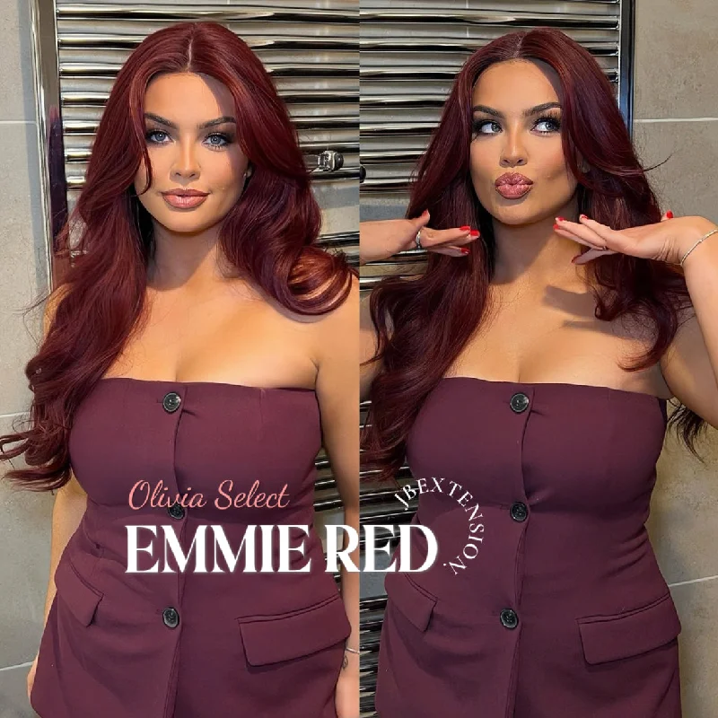 Lace wig with a wispy fringe for a soft and feminine lookOlivia's Pick-26 Inches Curly Women Red Wig Pre-Cut Frontlace Glueless Wig EMMIE RED Lace wig with a wispy fringe for a soft and feminine lookOlivia's Pick-26 Inches Curly Women Red Wig Pre-Cut Frontlace Glueless Wig EMMIE RED