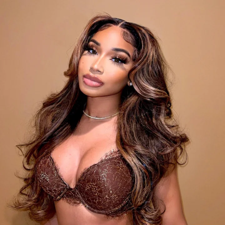 Lace wig with a platinum - blonde color for a bold and trendy lookPre Plucked Honey Blonde P4/27 Body Wave 13x4 Standard Lace Frontal Human Hair Wig Lace wig with a platinum - blonde color for a bold and trendy lookPre Plucked Honey Blonde P4/27 Body Wave 13x4 Standard Lace Frontal Human Hair Wig