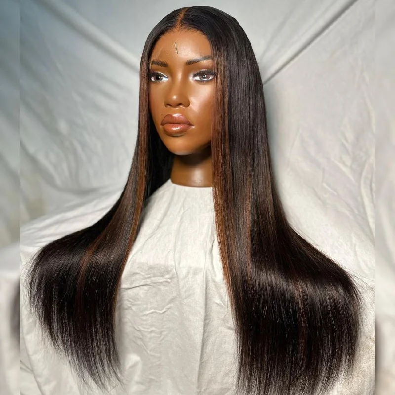 Lace wig with a honey - blonde color for a warm and sunny appearanceWOWANGEL 13x4 Skinlike Real HD Lace Full Frontal Wig Highlight Color Wig Lace wig with a honey - blonde color for a warm and sunny appearanceWOWANGEL 13x4 Skinlike Real HD Lace Full Frontal Wig Highlight Color Wig