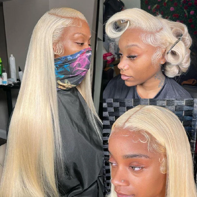 Adjustable - cap lace wig for a comfortable fitUpgrade 2.0 | 613 Blonde Wig Straight Skinlike Real HD Lace 13x6 Full Frontal Wigs Adjustable - cap lace wig for a comfortable fitUpgrade 2.0 | 613 Blonde Wig Straight Skinlike Real HD Lace 13x6 Full Frontal Wigs