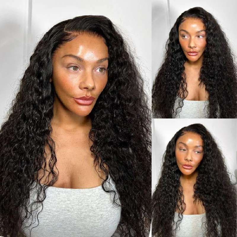 Lace wig with a natural - looking root for a more realistic lookWOWANGEL 13x6 HD Lace Full Frontal Wig Water Wave Clean Hairline Lace wig with a natural - looking root for a more realistic lookWOWANGEL 13x6 HD Lace Full Frontal Wig Water Wave Clean Hairline