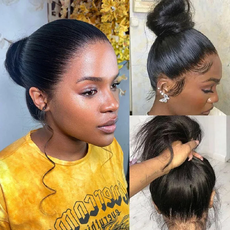 Lace wig with a straight texture for a sleek and minimalist lookWOWANGEL Skinlike Real HD Lace 360 Full Frontal Wig Straight Pre Plucked Clean Hairline Lace wig with a straight texture for a sleek and minimalist lookWOWANGEL Skinlike Real HD Lace 360 Full Frontal Wig Straight Pre Plucked Clean Hairline