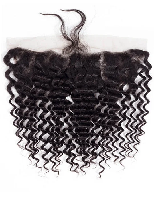 Wavy wig with a pre - bleached knot for a natural - looking scalp13x4 HD Transparent Lace Frontal Closure Deep Wave Brazilian Virgin Human Hair Wavy wig with a pre - bleached knot for a natural - looking scalp13x4 HD Transparent Lace Frontal Closure Deep Wave Brazilian Virgin Human Hair