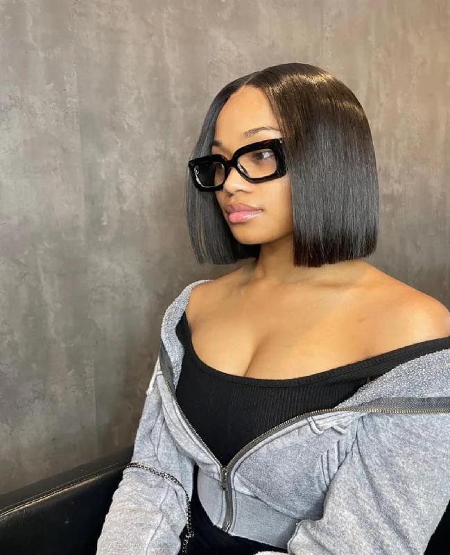 Heat - resistant bob wig for styling versatility8 INCH-2x6 Invisible HD Lace Bob Wig Heat - resistant bob wig for styling versatility8 INCH-2x6 Invisible HD Lace Bob Wig
