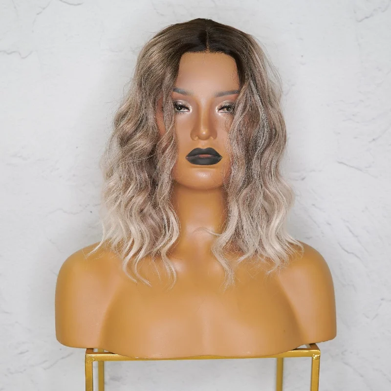 Heat - resistant bob wig for styling versatilityALESSANDRA Three Tone Ombre Blonde Lace Front Wig Heat - resistant bob wig for styling versatilityALESSANDRA Three Tone Ombre Blonde Lace Front Wig