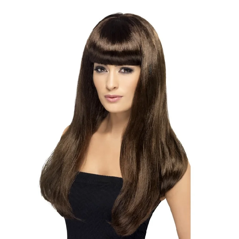 Long - length wig with a silk - base cap for a comfortable and smooth feelBabelicious Wig Brown