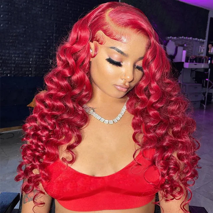 Wavy wig in a chocolate - brown color for a rich and warm appearanceBlack Friday Red Loose Deep Wave Lace Front Wig Colored HD Transparent Lace Human Hair Wigs Wavy wig in a chocolate - brown color for a rich and warm appearanceBlack Friday Red Loose Deep Wave Lace Front Wig Colored HD Transparent Lace Human Hair Wigs