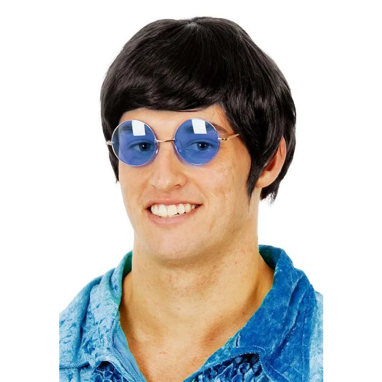 Long - length wig with a curly texture for a bold and stylish choiceBuy 60s Mod Beatles Wig and Glasses Long - length wig with a curly texture for a bold and stylish choiceBuy 60s Mod Beatles Wig and Glasses