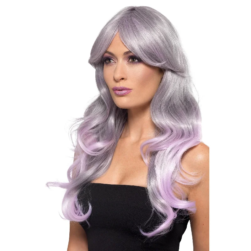 Long - length wig with a honey - blonde color for a warm and sunny appearanceBuy Fashion Ombre Wig Grey and Pastel Pink Long - length wig with a honey - blonde color for a warm and sunny appearanceBuy Fashion Ombre Wig Grey and Pastel Pink