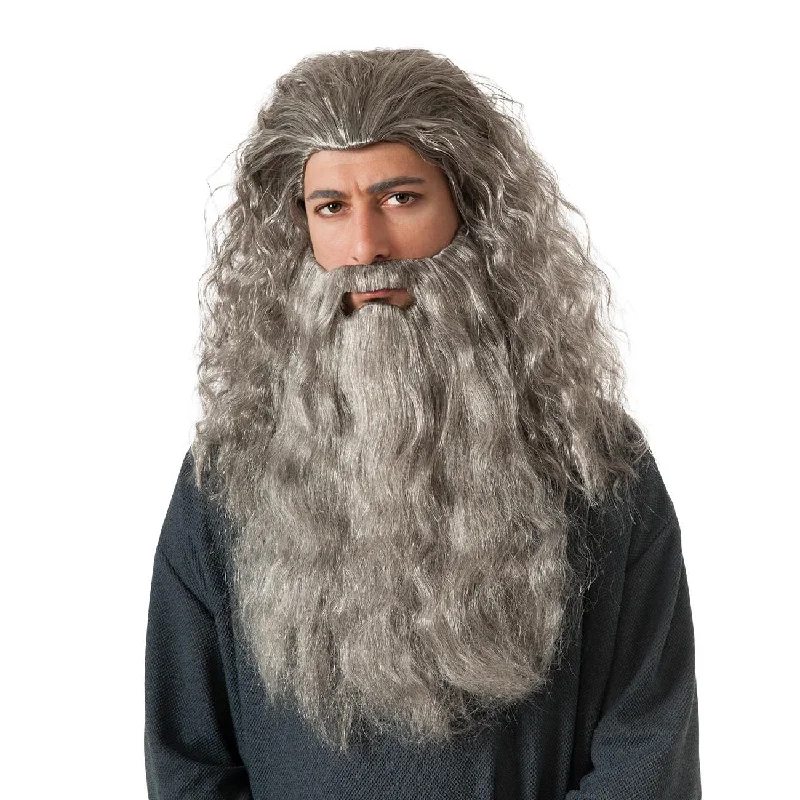 Long - length wig with a curly fringe for a playful and youthful vibeBuy Gandalf Wig and Beard Long - length wig with a curly fringe for a playful and youthful vibeBuy Gandalf Wig and Beard