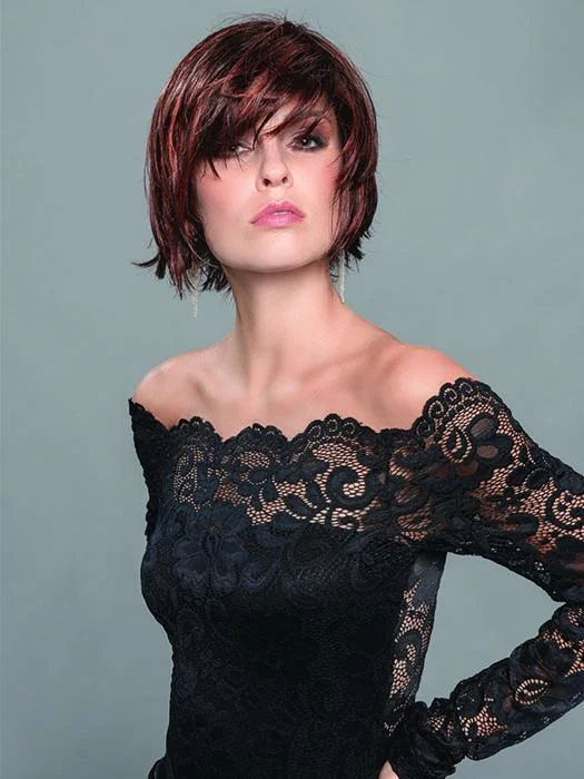 Adjustable - cap bob wig for a comfortable fitEcho | Synthetic Lace Front Wig (Mono Part) Adjustable - cap bob wig for a comfortable fitEcho | Synthetic Lace Front Wig (Mono Part)