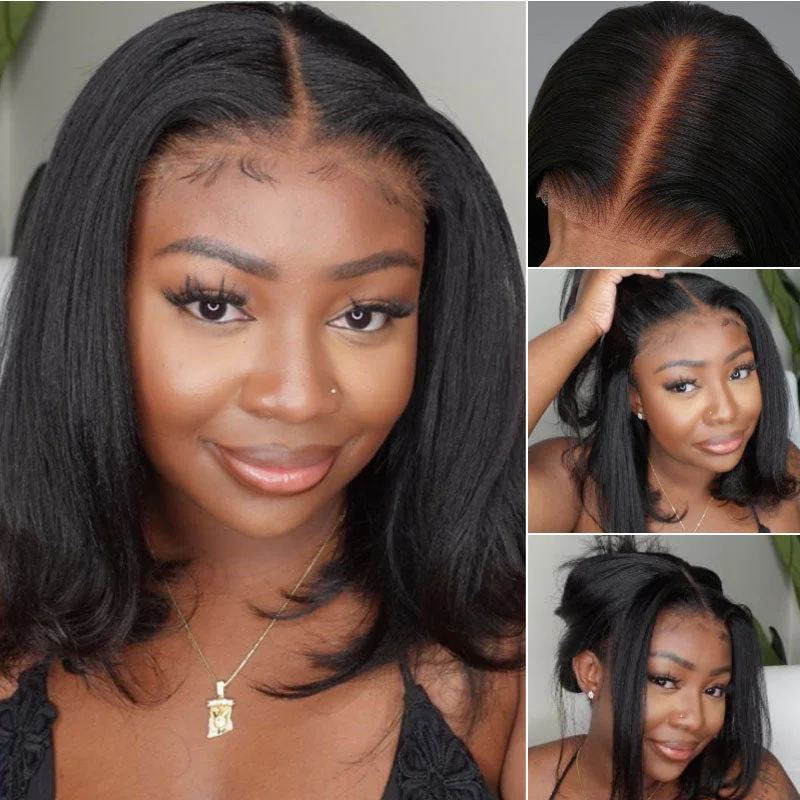 Extra 60% OFF | Klaiyi Yaki Straight Put On and Go Glueless Bob Wig 7x5 Pre-Cut Lace Closure Wig Beginner Friendly Extra 60% OFF | Klaiyi Yaki Straight Put On and Go Glueless Bob Wig 7x5 Pre-Cut Lace Closure Wig Beginner Friendly