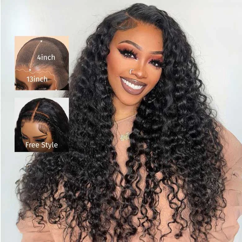 18"-26"|Klaiyi 7x5 Bye Bye Knots Pre-cut Lace Wig Water Wave Human Hair Wigs Flash Sale 18"-26"|Klaiyi 7x5 Bye Bye Knots Pre-cut Lace Wig Water Wave Human Hair Wigs Flash Sale