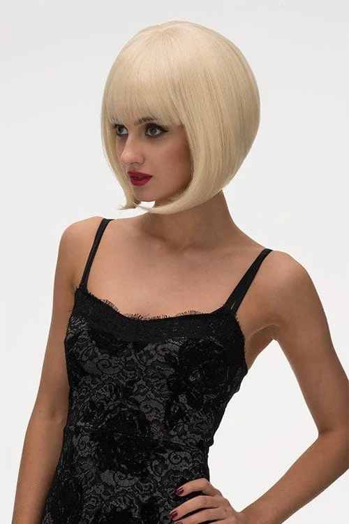 Short - bob wig for a super - sleek and minimalist styleBlonde inverted bob wig: Rhiannon Short - bob wig for a super - sleek and minimalist styleBlonde inverted bob wig: Rhiannon