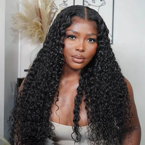 Body - wave wig with a full and voluminous lookLolly Deep Wave 13x4 13x6 HD Glueless Lace Front Wigs Pre Plucked Pre Bleached Knots Ready to Wear 200% Full Density Human Hair Lace Wigs For Women