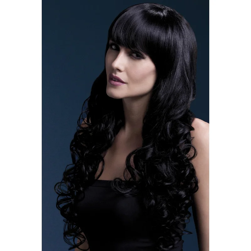 Human - hair long - length wig for a natural and luxurious feelIsabelle Wig Deluxe Black Human - hair long - length wig for a natural and luxurious feelIsabelle Wig Deluxe Black