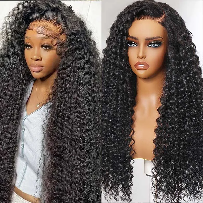 Klaiyi 13x4 Deep Wave Pre-Everything™ Lace Frontal Wig Put On and Go Ear to Ear Lace Front Wigs with Pre Plucked Hairline Klaiyi 13x4 Deep Wave Pre-Everything™ Lace Frontal Wig Put On and Go Ear to Ear Lace Front Wigs with Pre Plucked Hairline