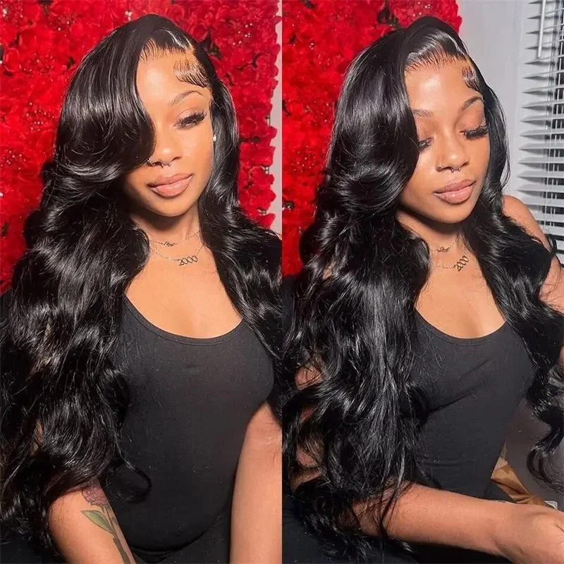 Klaiyi Body Wave No Glue Wigs 13x4 Invisible Transparent Lace Front Human Hair Wigs Pre-everything Wig Klaiyi Body Wave No Glue Wigs 13x4 Invisible Transparent Lace Front Human Hair Wigs Pre-everything Wig