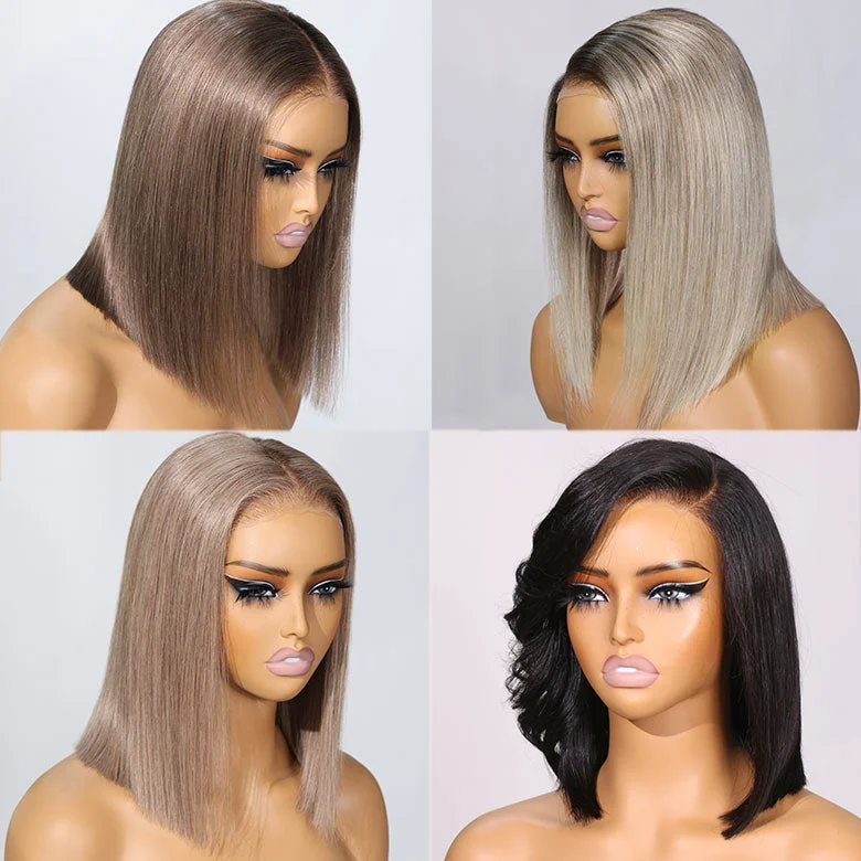 Klaiyi Ombre Brown Bob Wig 7x5 Bye Bye Knots Put On and Go Glueless Wig Black Color Bob Wig Flash Sale Klaiyi Ombre Brown Bob Wig 7x5 Bye Bye Knots Put On and Go Glueless Wig Black Color Bob Wig Flash Sale