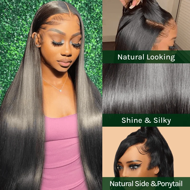 Klaiyi Silky Straight 13x4 Pre-Everything Lace Frontal Wig Real Ear To Ear Pre-Cut Lace Frontal Super Secure Wig Klaiyi Silky Straight 13x4 Pre-Everything Lace Frontal Wig Real Ear To Ear Pre-Cut Lace Frontal Super Secure Wig
