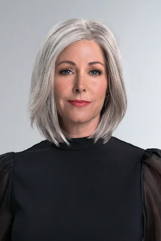 Bob wig with side - swept bangs for a sophisticated lookKristen Grey Bob Wig (Lace Front - Open Cap) Bob wig with side - swept bangs for a sophisticated lookKristen Grey Bob Wig (Lace Front - Open Cap)