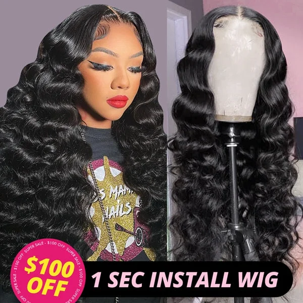 Virgin - human - hair wavy wig for the highest quality[24inch=$109] Lolly $100 OFF Ready to Wear Glueless Human Hair Wigs 5x5 HD Transparent Lace Closure Wig Pre Plucked Pre Bleached Knots Lace Wig Flash Sale