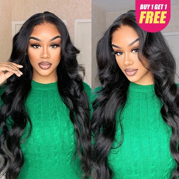 Wavy wig with a water - wave texture for a unique and stylish choiceLolly Bogo Free Ready To Wear Glueless Wigs 4x4 Pre Plucked Loose Deep Wave/ Deep Wave/ Body Wave Lace Closure Wig Curly Human Hair Wigs Flash Sale